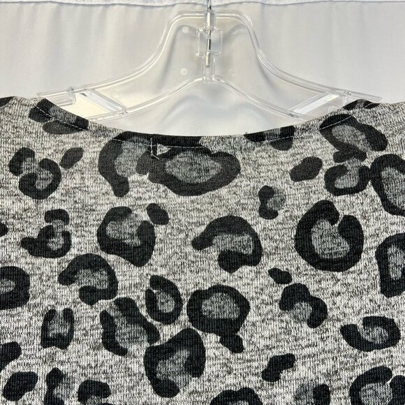 Gibson Womens Casual Top Multicolor Leopard Long Sleeve Stretch Scoop Neck Small - Picture 7 of 11